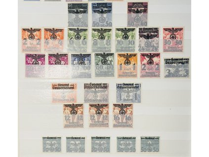 Pamětní Polské známky s přetiskem GENERAL GOUVERNEMENT 1940 čisté **