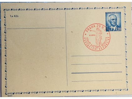 CDV 83 Dopisnice výročí květnové revoluce osvobození republiky 9. 5. 1946