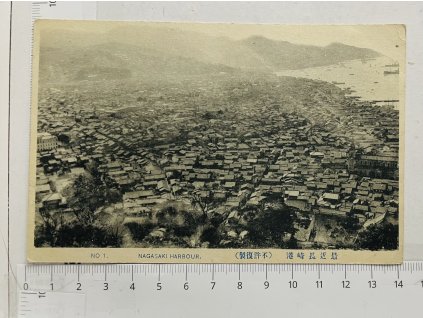 Pohlednice RPPC Nagasaki Harbour, Japonsko, cca 1907