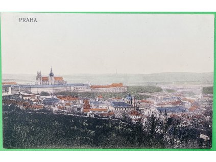 5 pohlednic ze sady kolorované Pražské stavby (reprodukce) neprošlé