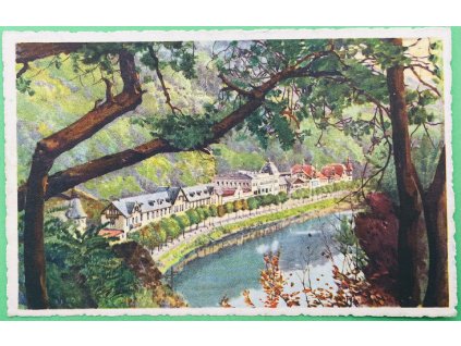 pohlednice Mattoniho lázně Kysibl, 1932