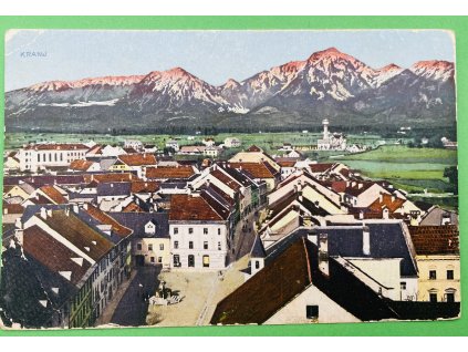 pohlednice Kranj, 1914, prošlá polní poštou K.u.k. Feldpostamt 85
