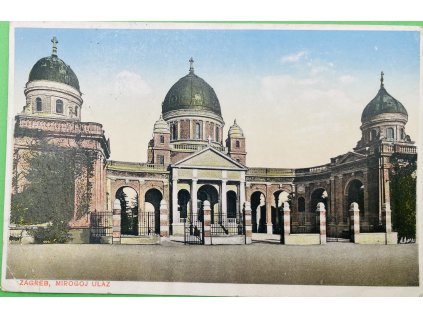 pohlednice Jugoslavija Zagreb Mirogoj ulaz, 1941