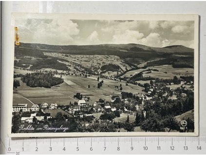 pohlednice panoramatická RPPC Rokytnice nad Jizerou/Rochlitz im Riesengebirge, 1943