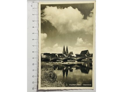 pohlednice RPPC Frankfurtský most přes Odru/Frankfurt oderbrücke, 1941