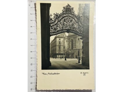 pohlednice RPPC Vídeň Michaelská brána/Wien Michaelertor, 1939