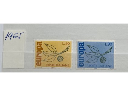 sestava poštovních známek 2 ks Itálie 1965 ** čisté