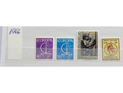 sestava poštovních známek 4 ks Itálie 1966 ** čisté