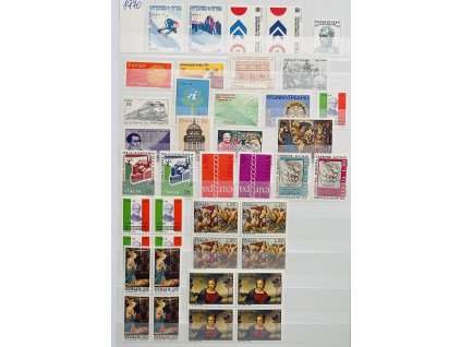 sestava poštovních známek 24 ks + 4x 4blok Itálie 1970 ** čisté