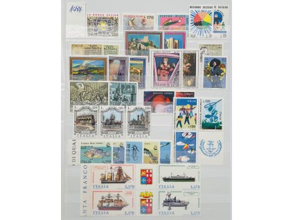 sestava poštovních známek 28 ks + 1x 4blok  + 1x 6blok Itálie 1977 ** čisté