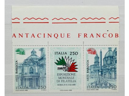 MiNr. 1916 - 1918 mezinárodní výstava známek  Itálie 1985 třípáska s okr. ** čisté
