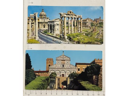2x RPPC pohlednice Itálie úzký formát