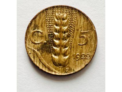 5 centesimi 1922
