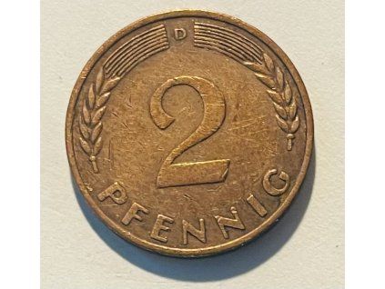 2 pfennig 1968 D