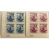 Poštovní známky Protektorát Čechy a Morava Německý červený kříž III. vydání sestava zn. č. 100 - 101 LD roh. 4 blok s letopočtem 1942 ** čisté