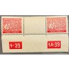 Poštovní známky Čechy a Morava doplatní známky 40h meziarší s DZ 1-39 - 1A-39 čisté **