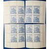 Poštovní známky Protektorát Čechy a Morava zn. č. 42 - 80h modrá sestava  roh. 4bloků - okraj široký s DZ * čisté **