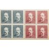Poštovní známky Protektorát Čechy a Morava - 60 výročí úmrtí B. Smetana - zn. č. 118 - 119 - 4blok ** čisté