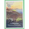 pohlednice Itálie Il Vesuvio con la Ferrovia e la Funicolare, 1937