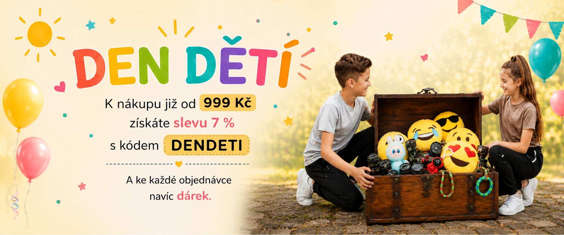 Den dětí – sleva 7 % + dárek
