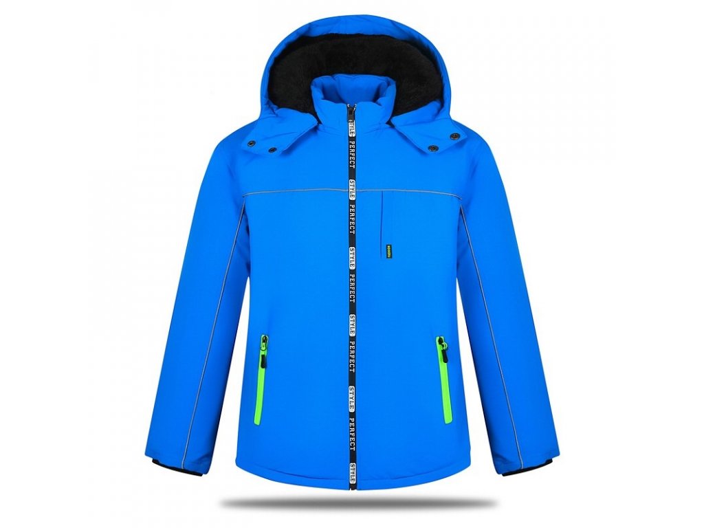 Zimní chlapecká bunda v modré barvě velikosti 134-164
