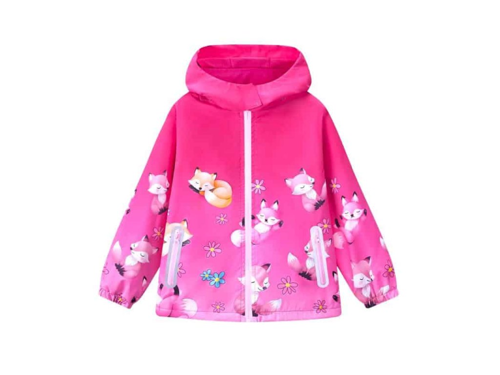 dívčí podzimní bunda s liškami