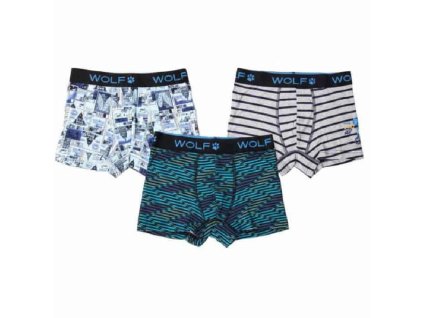 Chlapecké boxerky značky Wolf – pohodlné spodní prádlo pro kluky sada 3 kusy