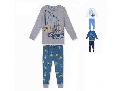 Chlapecké dětské pyžamo s nakladačem velikosti 98-128