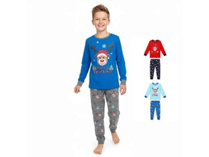 Chlapecké vánoční pyžamo se svítícím obrázkem - kouzlo, které září i po zhasnutí