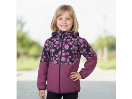 Dívčí softshellová bunda s microfleecem