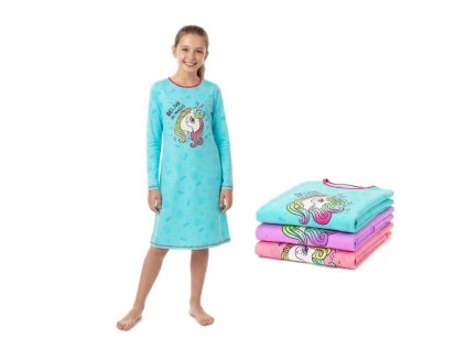 Dívčí noční košile s jednorožcem 100% bavlna
