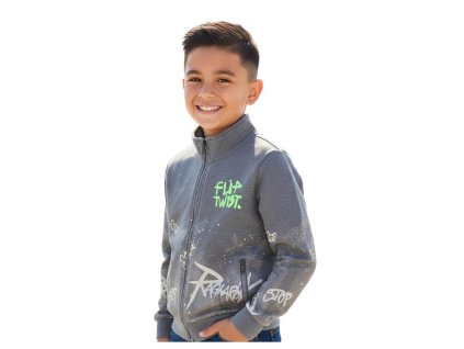 Chlapecké mikiny se stojáčkem rozepínací na zip