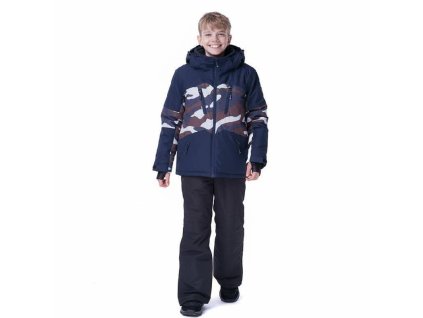 Chlapecká zimní lyžařská bunda tmavě modrá - ideální kombinace pro kluky na svah i do města