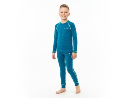 Dětské funkční termoprádlo Klimatex ROKI barva smaragdová – teplo a radost z pohybu