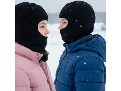 Univerzální dětská zimní kukla z jemného fleecu pro kluky i holky 3–12 let