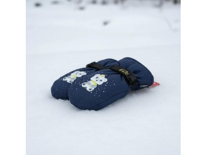 Palčáky dětské - odolné šusťákové rukavice do školky i na hory tmavě modré