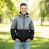Softshellová bunda pro kluky šedo černá