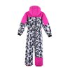 Dětské kombinézy s veselým motivem tučňáků v růžové barvě -ideální do školky i na hory