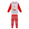 Dívčí vánoční pyžamo se sobem – fosforeskující a 100% bavlna červené