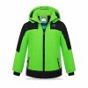 Dětská zimní bunda pro kluky s reflexními prvky v kombinaci zelená a černá