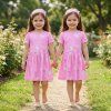 dívčí letní šaty - oblečení pro dvojčata