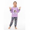 Roztomilé dívčí pyžamo s pejskem a holčičkou fialková
