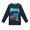 Modré chlapecké tričko s motorkou a dlouhým rukávem