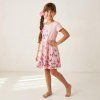 růžové bavlněné dívčí šaty