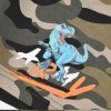 potisk dinosaura na chlapeckých maskáčových kraťasech
