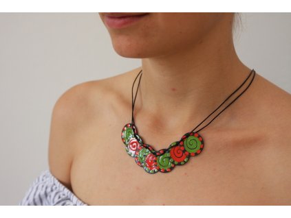 green red necklace