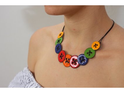 colourful necklace from enamel