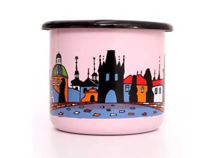 Smaltovany hrnek ruzovy praha 1 (2)