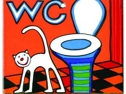 wc smaltovana cedulka na dveře