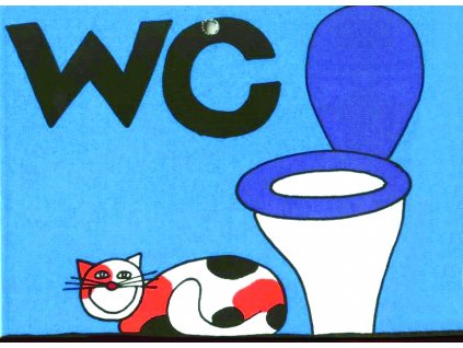 wc smaltovana cedulka na dveře